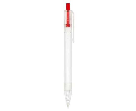 R-PET pen Transparant, Rood - empty LT80562-N0421