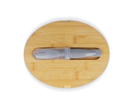 Lunchbox R-PP &amp; Bambus mit Besteck - 1L Grau -  LT90454-N0061