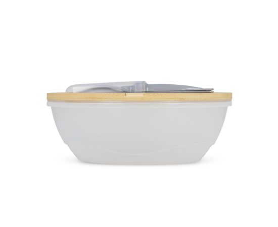 Lunchbox R-PP &amp; Bambus mit Besteck - 1L Grau -  LT90454-N0061