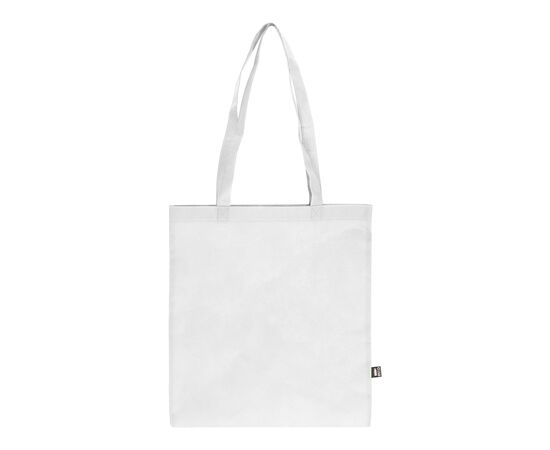 R-PET Draagtas non-woven lange handvatten 38 x 42cm 75g/m² Wit - empty LT91328-N0001