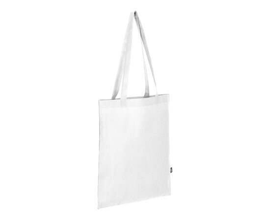 R-PET Draagtas non-woven lange handvatten 38 x 42cm 75g/m² Wit - empty LT91328-N0001