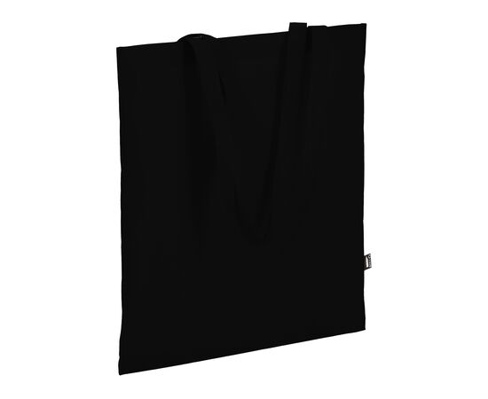 R-PET Draagtas non-woven lange handvatten 38 x 42cm 75g/m² Zwart - empty LT91328-N0002