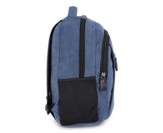 Sac à dos en toile de coton recyclé Harper Bleu foncé -  LT95297-N0010
