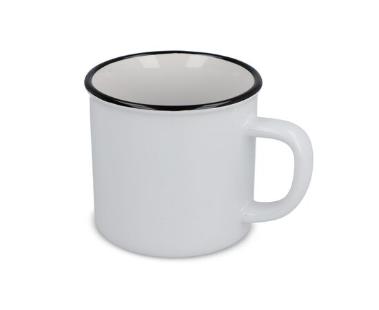 Keramische mok in emaille stijl 280ml Wit -  LT51111-N0001