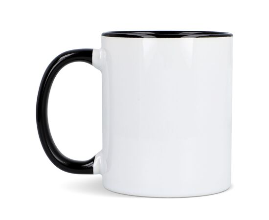 Mok subli Oslo gekleurde binnenkant &amp; handvat 300ml Wit, Zwart - empty LT51164-N0102