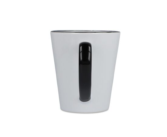 Mug subli Melbourne colored edge &amp; handle 300ml White, Black -  LT51192-N0102