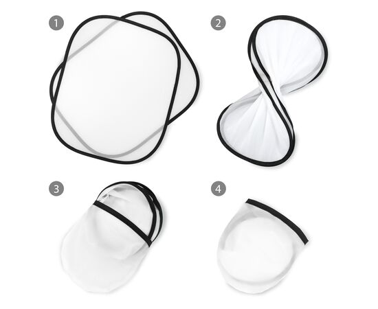 Sonnenblende, 2er-Set mit Etui Sublimation Weiß -  LT90732-N0001