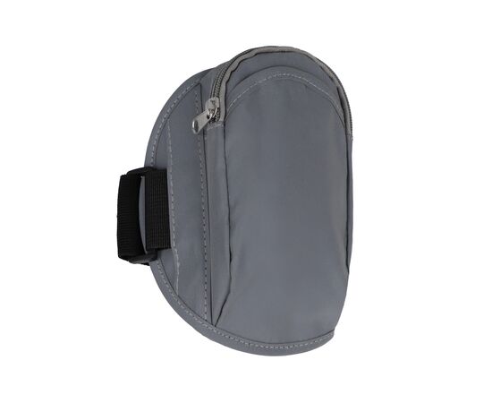Reflecterende sportarmband met opbergvak Grijs -  LT90902-N0061