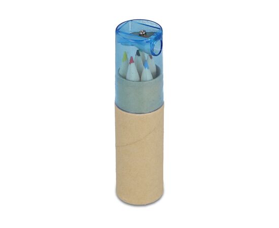 Buntstifte in Pappröhre mit Anspitzerdeckel Natur -  LT91584-N0094