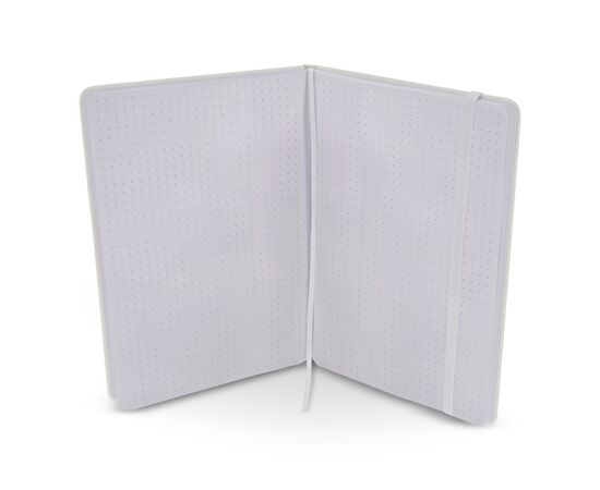 Notizbuch A5 PU mit Rasterpunktseiten Weiß -  LT92064-N0001