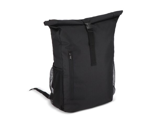 R-PET 600D Rolltop Fahrrad-Rucksack 20L Schwarz -  LT95351-N0002