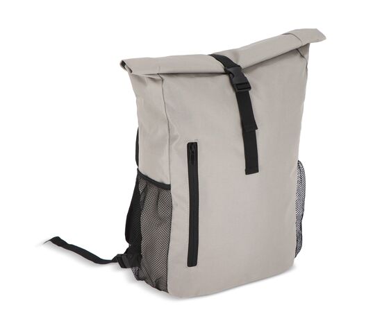 R-PET 600D Rolltop Fahrrad-Rucksack 20L Grau -  LT95351-N0061