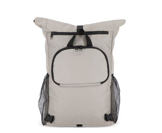 R-PET 600D Rolltop Fahrrad-Rucksack 20L Grau -  LT95351-N0061