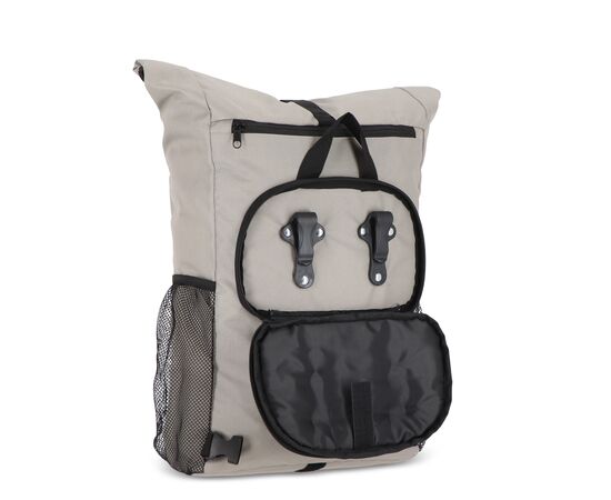 R-PET 600D Rolltop Fahrrad-Rucksack 20L Grau -  LT95351-N0061