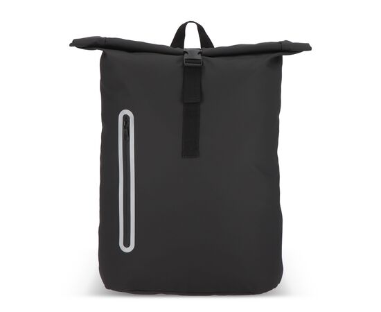 PU-beschichteter R-PET 600D Rolltop-Rucksack 20L Schwarz -  LT95357-N0002