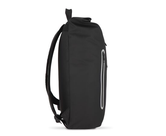 PU-beschichteter R-PET 600D Rolltop-Rucksack 20L Schwarz -  LT95357-N0002