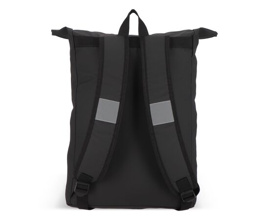 PU-beschichteter R-PET 600D Rolltop-Rucksack 20L Schwarz -  LT95357-N0002