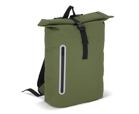 PU coat R-PET 600D rolltop backpack 20L Olivegreen -  LT95357-N0043
