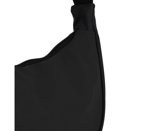 PU-gecoat R-PET 600D halve maan sling tas Zwart -  LT95358-N0002