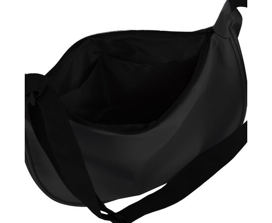 PU-gecoat R-PET 600D halve maan sling tas Zwart -  LT95358-N0002