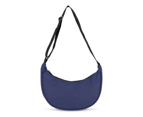 Sac à bandoulière demi-lune en R-PET 600D enduit de PU Bleu foncé -  LT95358-N0010