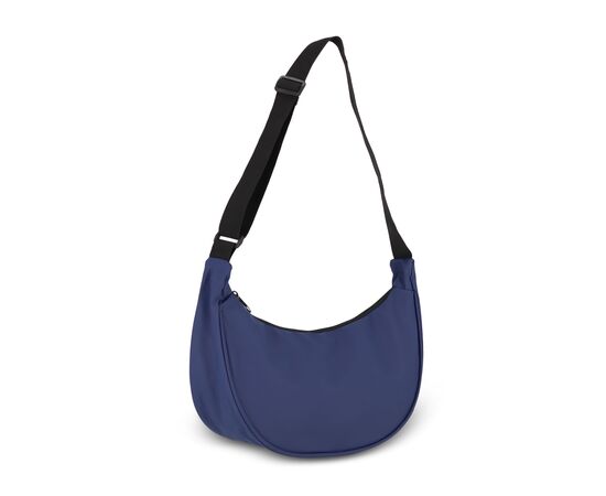Sac à bandoulière demi-lune en R-PET 600D enduit de PU Bleu foncé -  LT95358-N0010