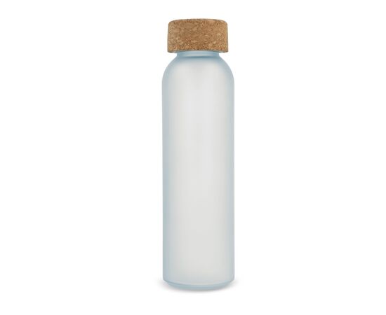 Gefrostete flasche aus recyceltem Glas mit Korkdeckel 500ml Ecru, Weiss -  LT98880-N5401