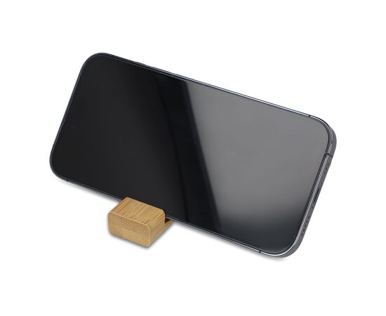 Bamboo phone holder keychain Nature -  LT99719-N0094