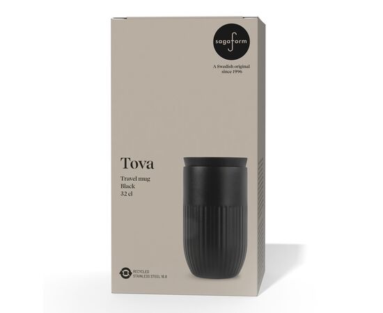 Sagaform Tova isolatie mok, 320 ml lekvrij en vaatwasserbestendig Zwart - Sagaform LT52130-N0002