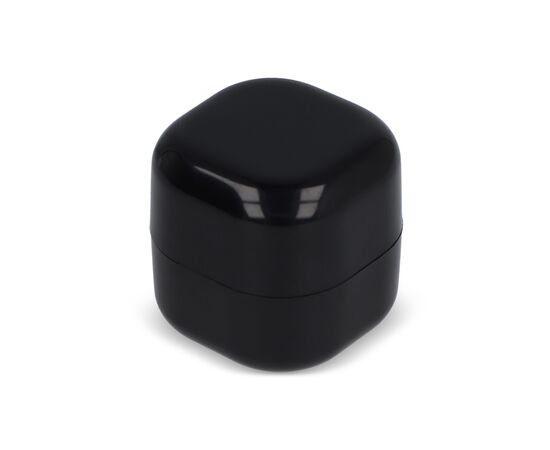 Kubischer Lippenpflegestift aus recyceltem ABS Schwarz -  LT90484-N0002