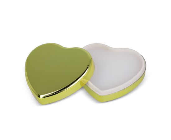 Flat metallic Heart shape lipbalm Gold -  LT90486-N0006