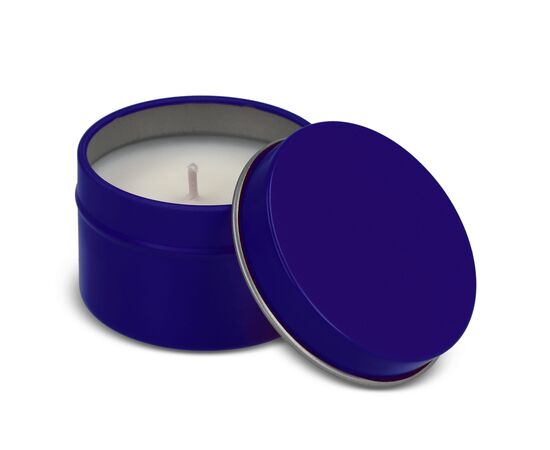 Dhyana scented plant based candle in recycled tin Blue -  LT90740-N0011