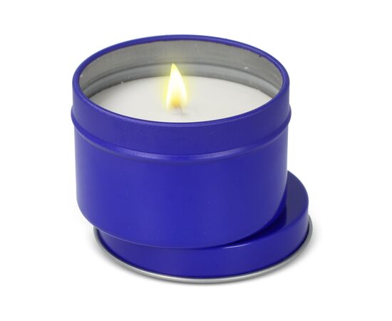 Kirtan scented plant based candle in large recycled tin Blue -  LT90741-N0011