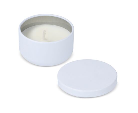 Asana plantaardige kaars in gerecycled blik Wit -  LT90743-N0001