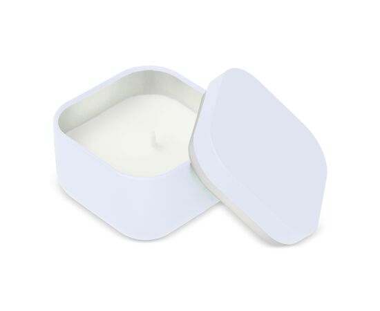 Ananda scented plant based candle in recycled tin White -  LT90744-N0001