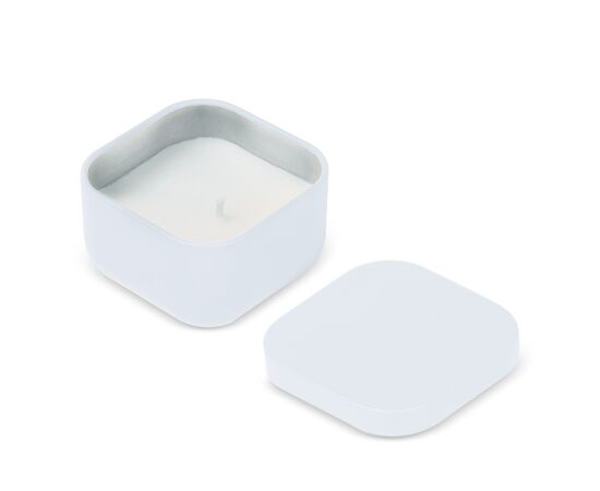 Ananda scented plant based candle in recycled tin White -  LT90744-N0001