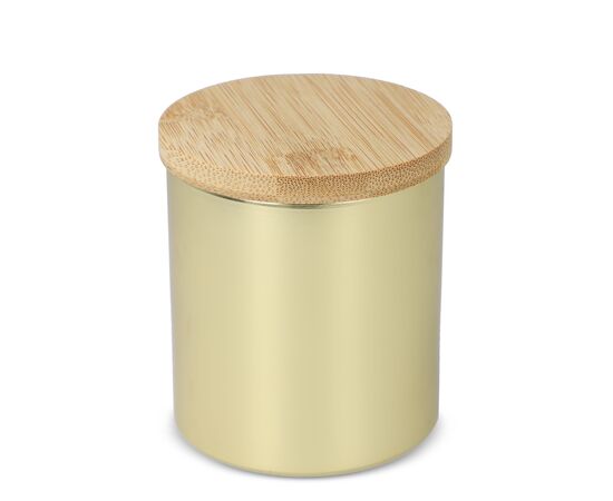 Bhakti scented plant based candle in recycled aluminium jar Gold -  LT90745-N0006
