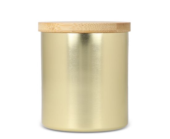 Bhakti scented plant based candle in recycled aluminium jar Gold -  LT90745-N0006