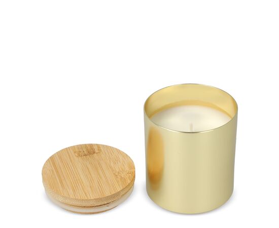 Bhakti scented plant based candle in recycled aluminium jar Gold -  LT90745-N0006
