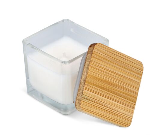 Bougie végétale Chakra dans un pot en verre Blanc -  LT90747-N0001