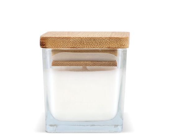 Bougie végétale Chakra dans un pot en verre Blanc -  LT90747-N0001