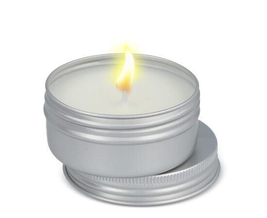Citronella insect repellent plant based candle in recycled tin Silver -  LT90749-N0005