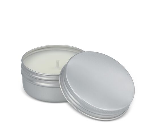 Citronella insect repellent plant based candle in recycled tin Silver -  LT90749-N0005