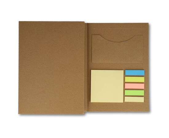 Set de papeterie en papier recyclé à trois volets Nature -  LT90868-N0094