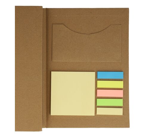 Set de papeterie en papier recyclé à trois volets Nature -  LT90868-N0094