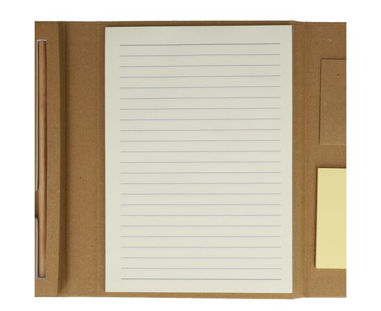 Set de papeterie en papier recyclé à trois volets Nature -  LT90868-N0094