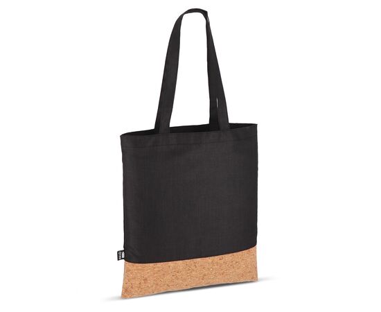 Draagtas R-PET &amp; kurk 35 x 40cm Zwart -  LT91393-N0002