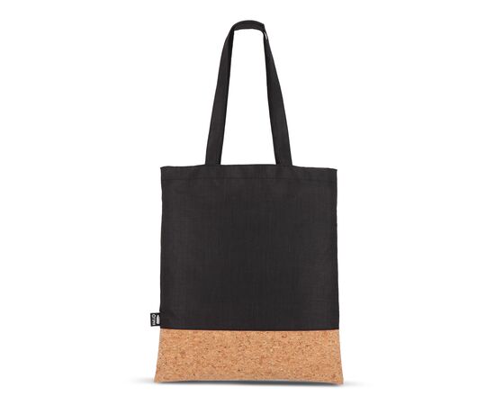 Draagtas R-PET &amp; kurk 35 x 40cm Zwart -  LT91393-N0002
