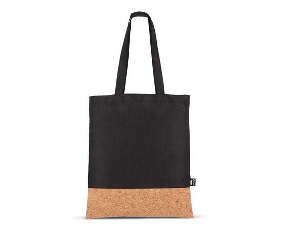 Draagtas R-PET &amp; kurk 35 x 40cm Zwart -  LT91393-N0002