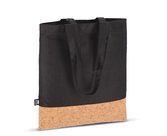Draagtas R-PET &amp; kurk 35 x 40cm Zwart -  LT91393-N0002